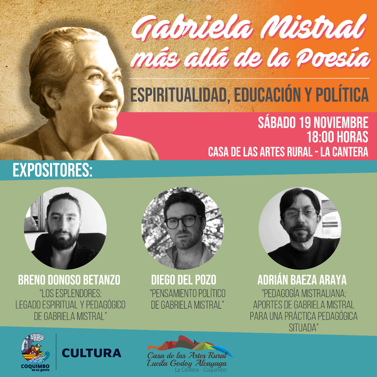 Seminario «Gabriela Mistral más allá de la Poesía: Espiritualidad, Educación y Política» se desarrollará este sábado